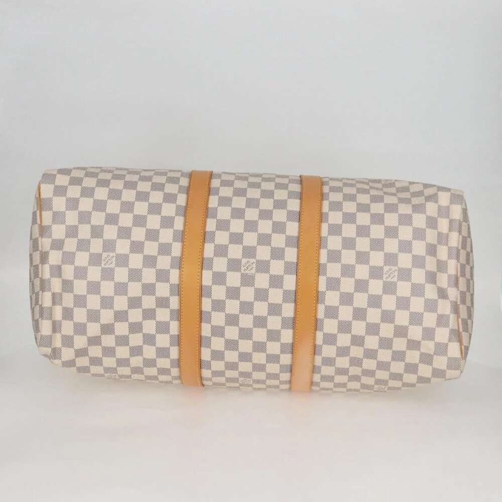 LOUIS VUITTON Damier Azur Keepall 50 Boston Bag N41430 LV Auth yk18884V - Picture 7 of 16